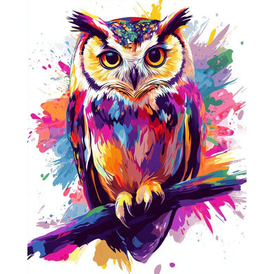 Owl - Color Splash | Paint by Numbers