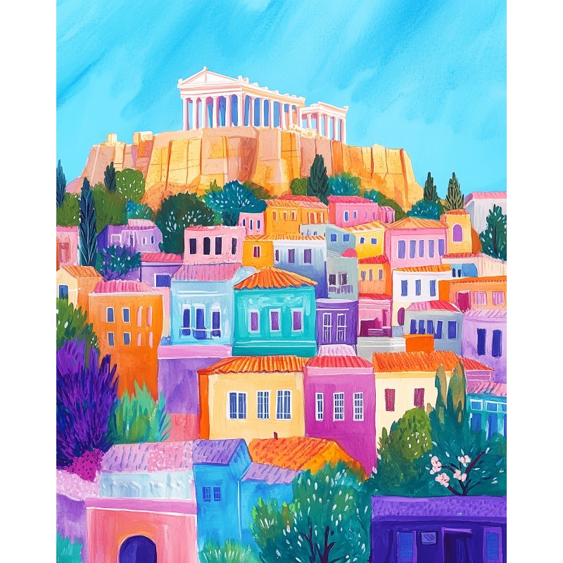 Colorful Athens | Paint by Numbers