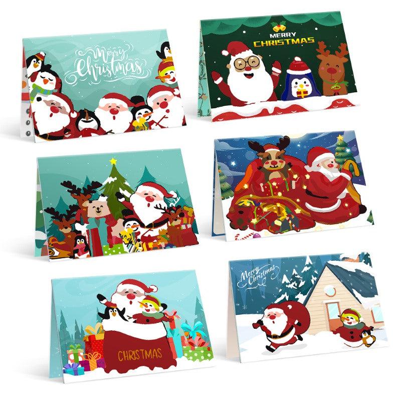 Paint by Numbers Christmas Cards 3   6 Pieces