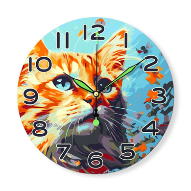 Painting by Numbers Clock – Beautiful Cat