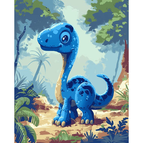 Blue Dinosaur | Paint by Numbers