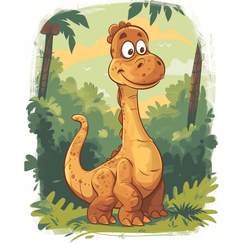 Dinosaur in the Forest | Paint by Numbers