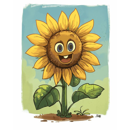 Happy Sunflower | Paint by Numbers