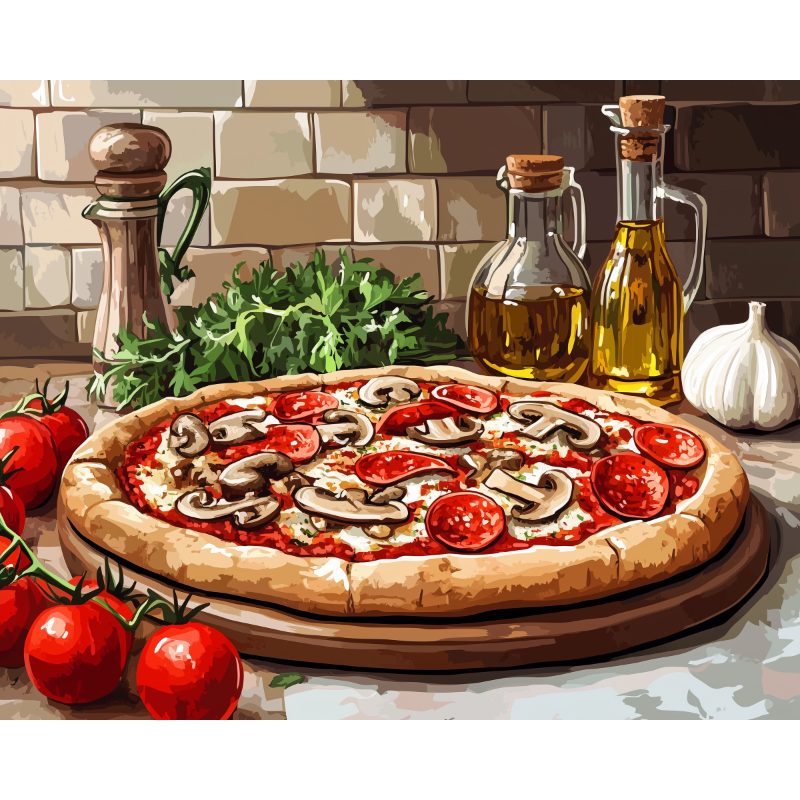 Italian Pizza | Paint by Numbers