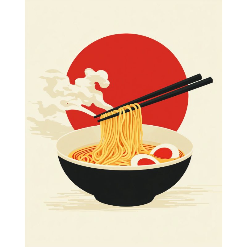 Japanese Ramen Noodles | Paint by Numbers