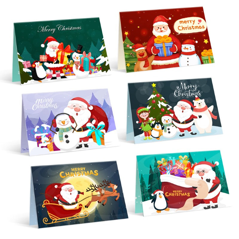 Paint by Numbers Christmas Cards   6 Pieces