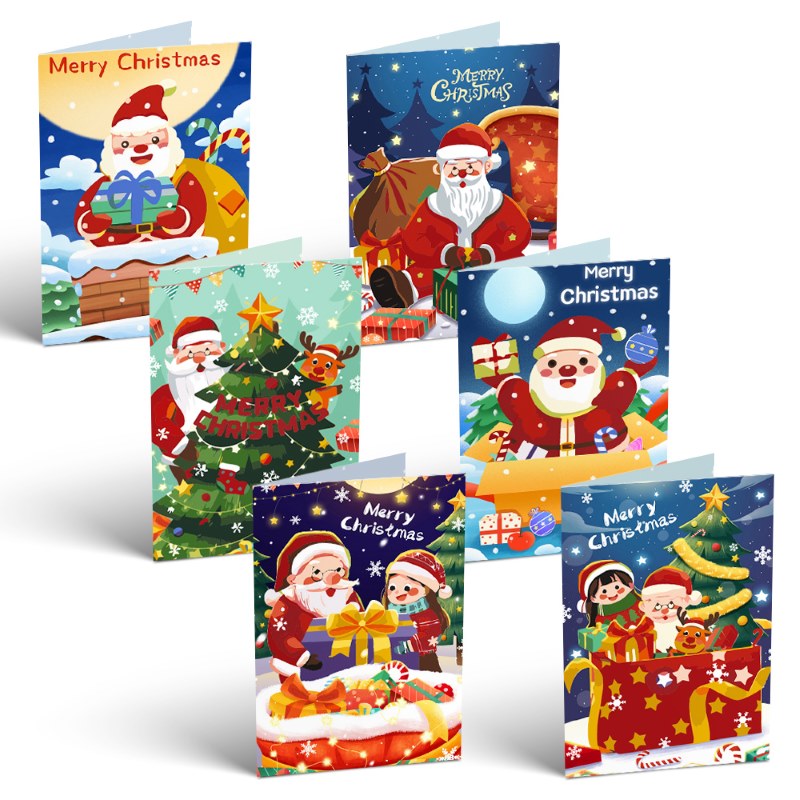 Paint by Number Christmas Cards | 6 Pieces