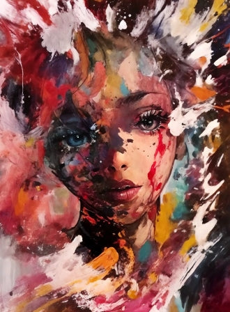 Colorful Beautiful Woman | Paint by Numbers