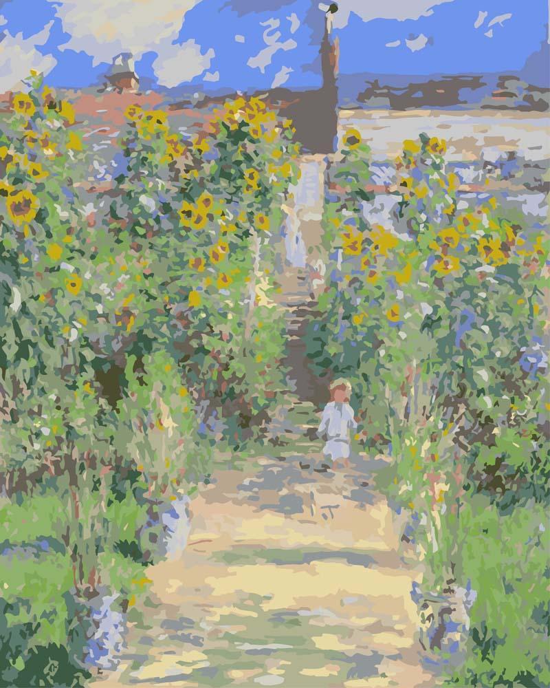 The Artist's Garden at Vetheuil   Claude Monet | Paint by Numbers