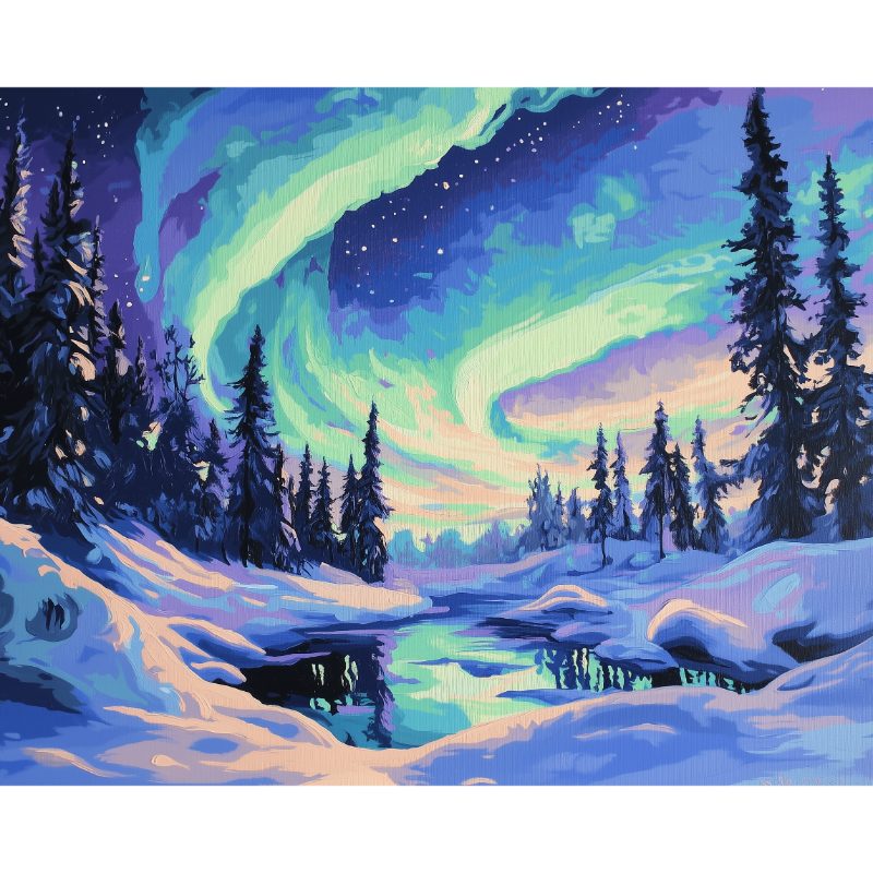 Northern Lights in Lapland | Paint by Numbers