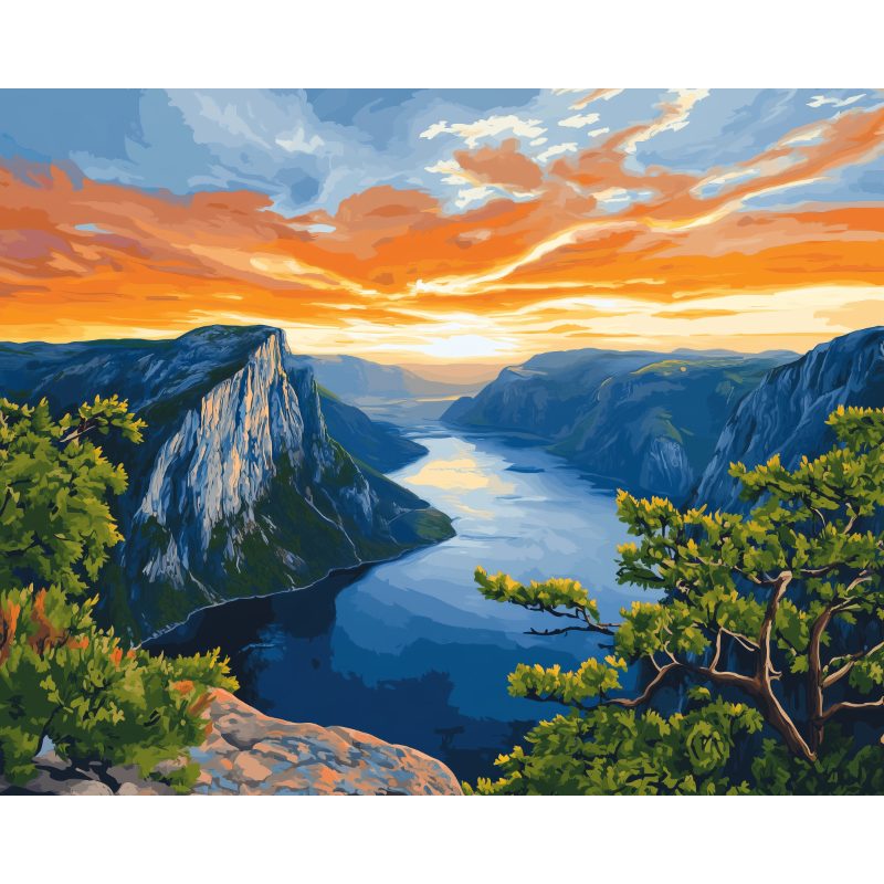 Preikestolen in Norway | Paint by Numbers